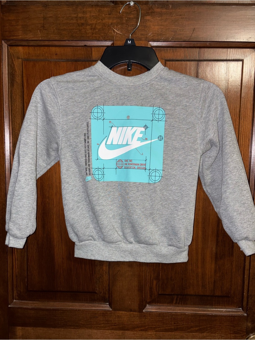 Nike Gray Sweatshirt with Teal Graphic